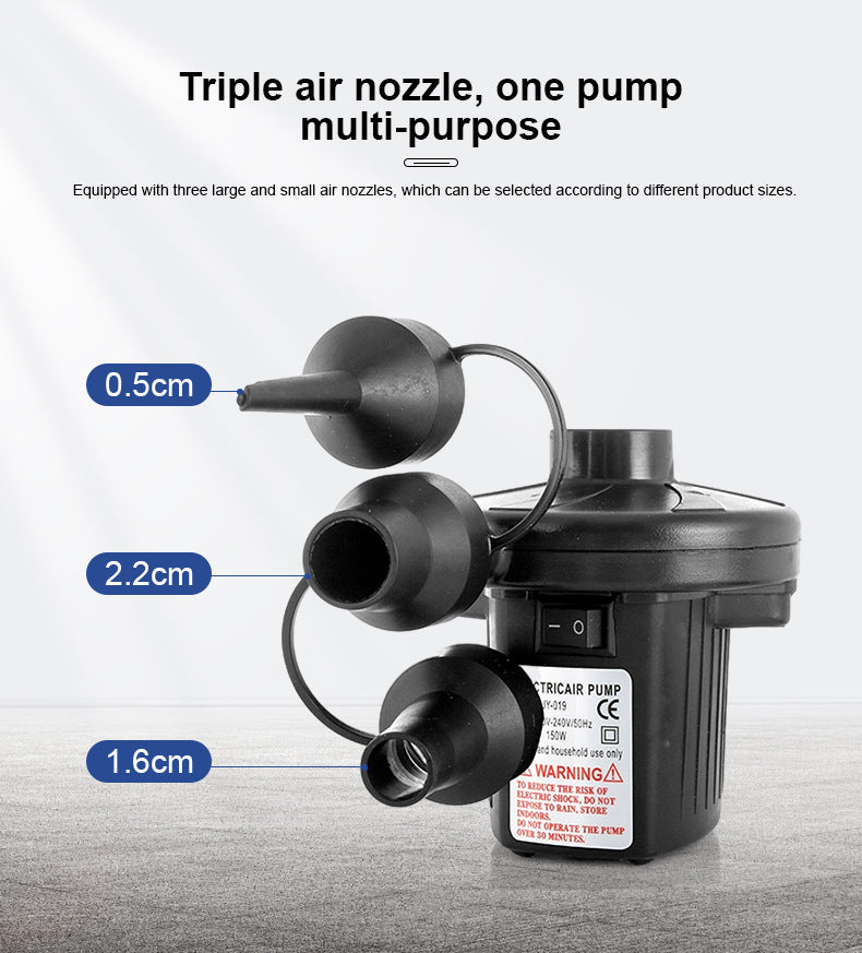 Electric Air Pump AC 220V-240V Portable Quick Inflator Deflator