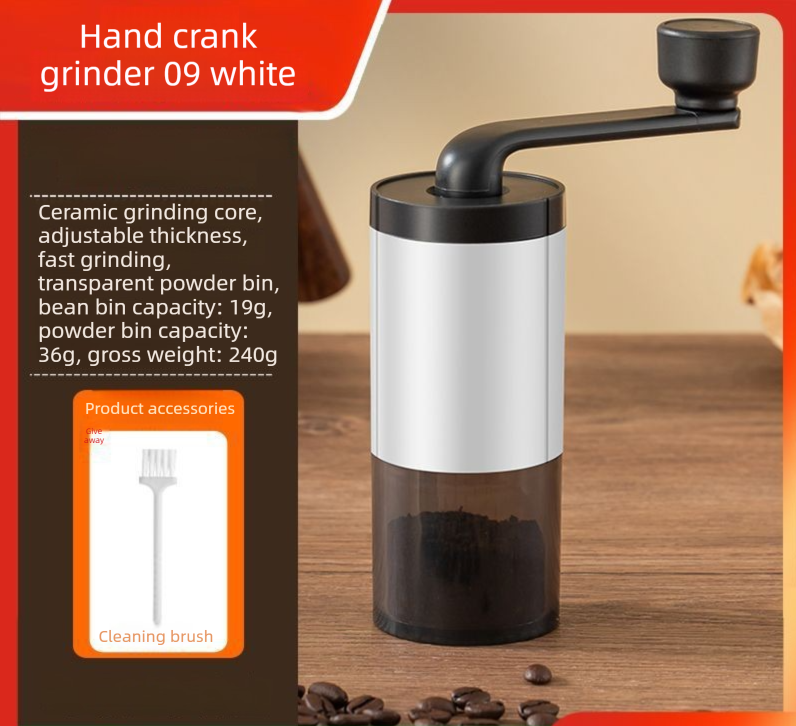 Manual Hand-Crank Coffee Grinder Precision Burr Mill