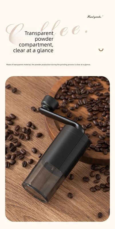 Manual Hand-Crank Coffee Grinder Precision Burr Mill
