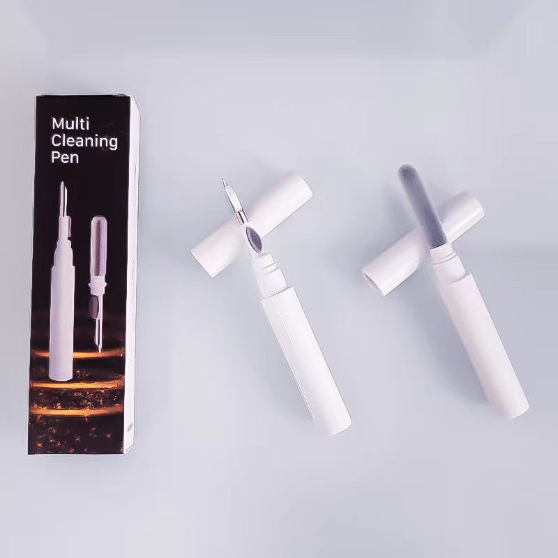 3-in-1 White Bluetooth Earbuds Cleaning Pen (2-Pack) - Soft Brush & Metal Tip