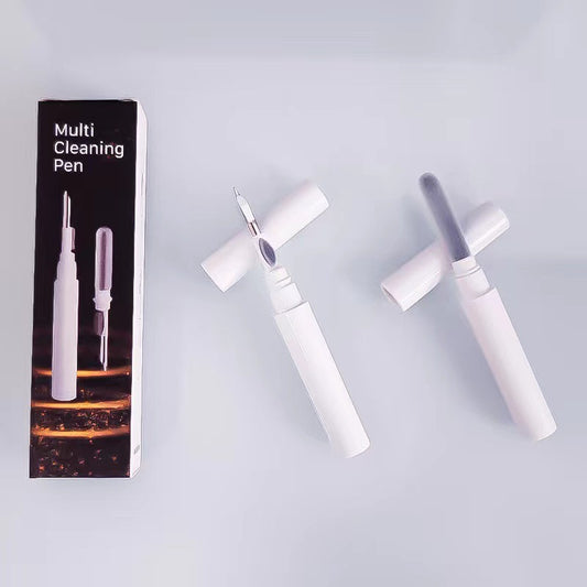 3-in-1 White Bluetooth Earbuds Cleaning Pen (2-Pack) - Soft Brush & Metal Tip