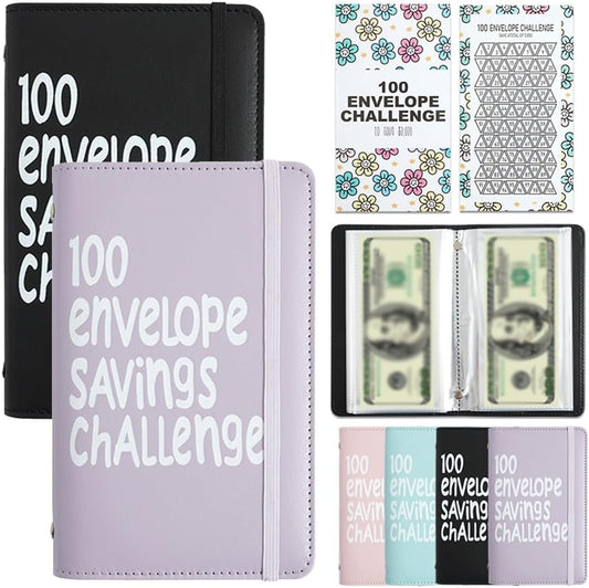 Two-Player 100 Days Envelope Savings Challenge with 50 Clear Pages
