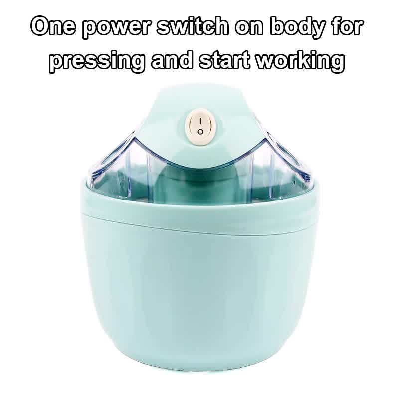 Blue 500ML Compact Electric Ice Cream Maker - Portable
