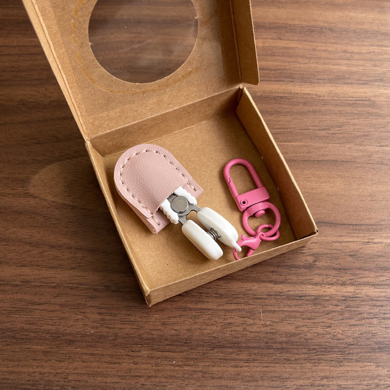 Pink Ultra-Portable Mini Precision Scissors Set - Compact 7cm Craft Snips with Safety Cap