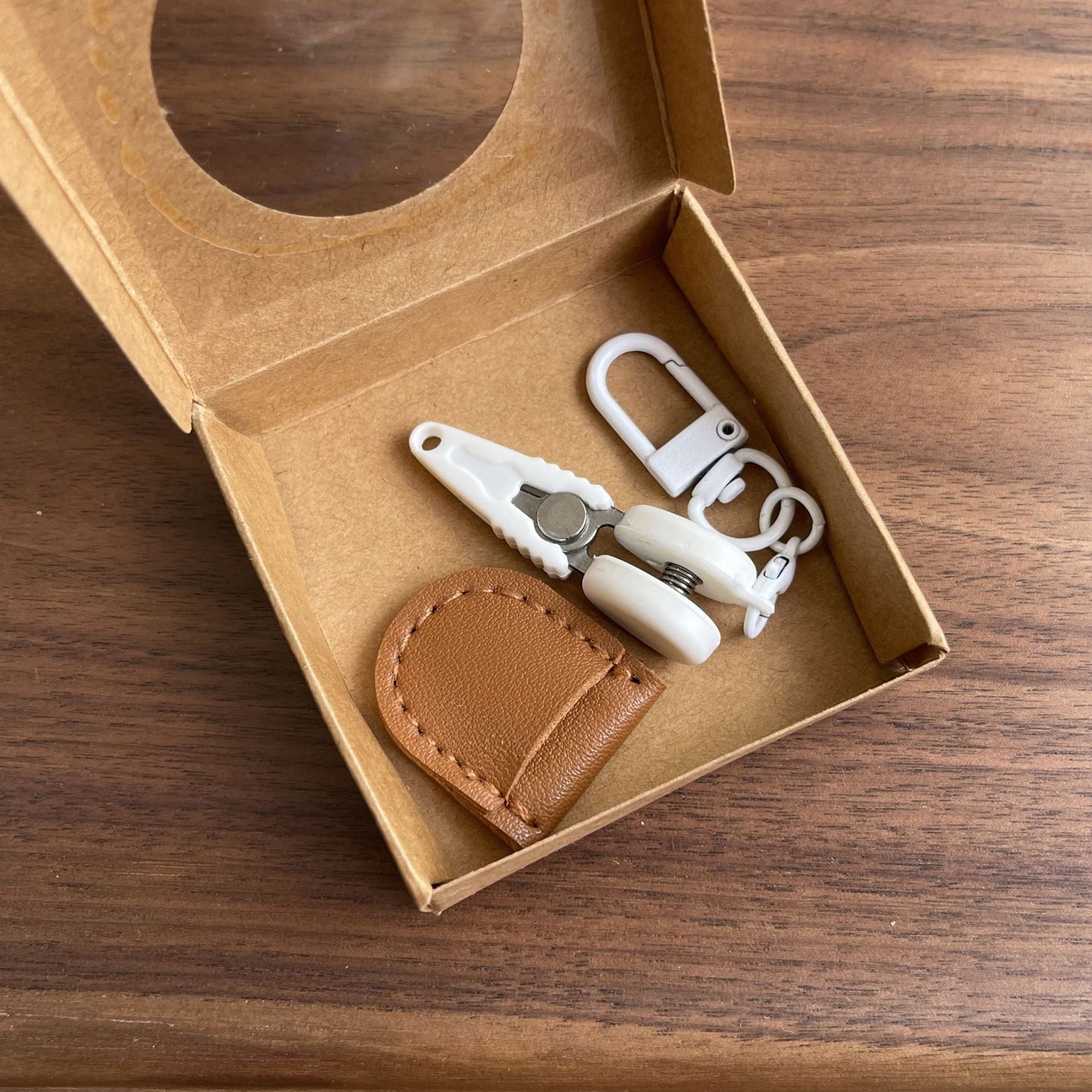 Brown Ultra-Portable Mini Precision Scissors Set - Compact 7cm Craft