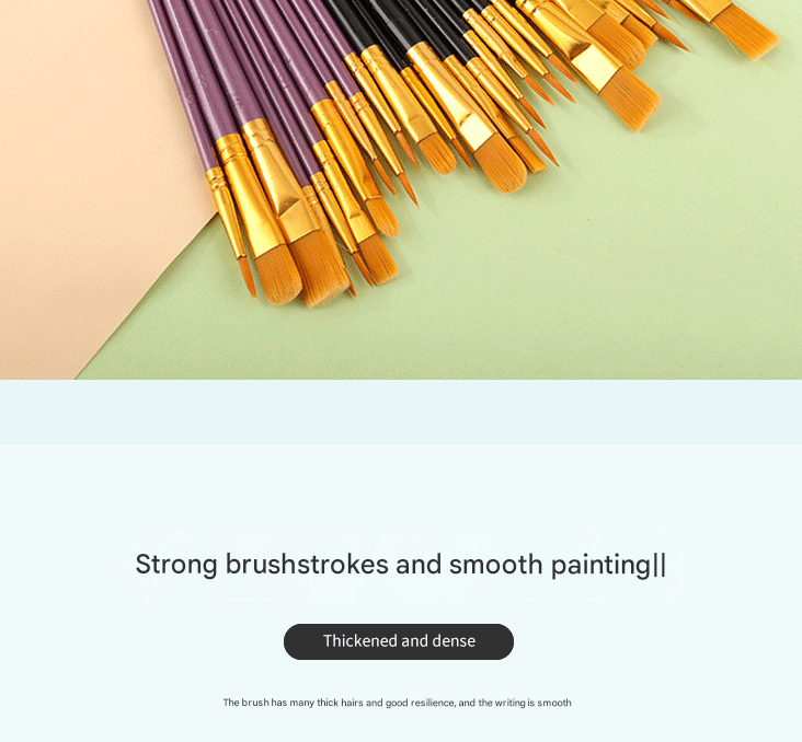 Blue Versatile 10-Piece Artist Paint Brush Set (10 Sets Included) - for Acrylic, Oil, Watercolor & Gouache Painting