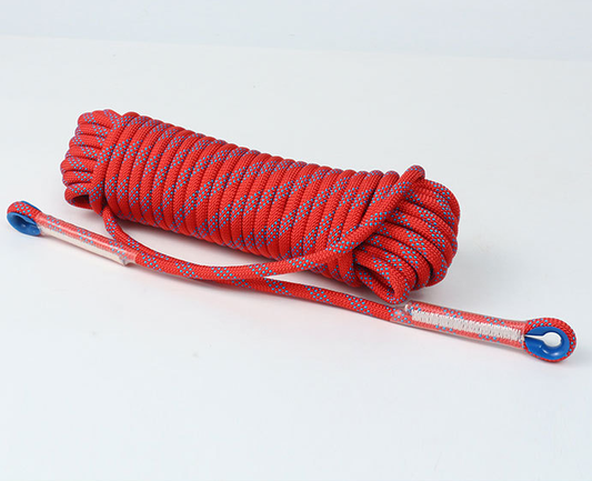 Red 10mm Double Hook Climbing Rope Set - 20m Durable Outdoor Safety