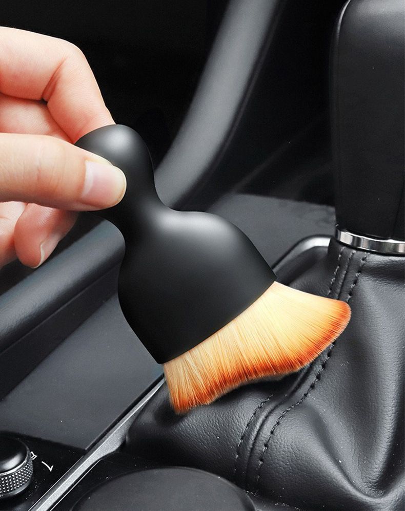 2 Pcs Car Interior Detailing Brush with Soft Microfiber Bristles for Air Vents,