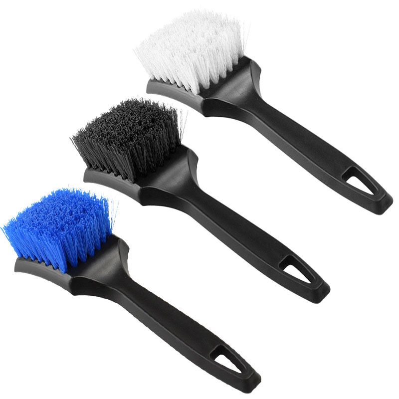 Blue Car Tire & Detailing Brush  - 2-Pack Stiff Bristle Scrubber for Vehicles