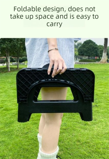 Black  Portable Folding Camping Toilet Stool - Capacity Emergency Potty