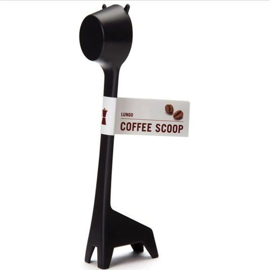 Giraffe-Shaped Coffee Scoop Set of 10 in Black ABS Plastic