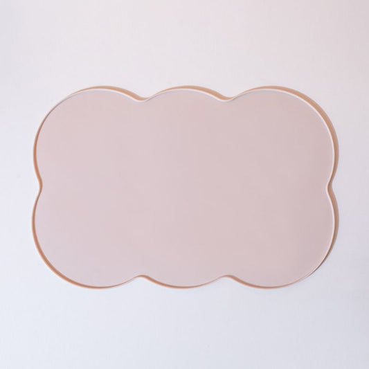 3-Piece Grey Silicone Placemat Set Cloud Shape Non-Slip Heat Resistant