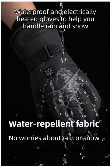 Winter 3 Level Intelligent Heated Gloves with Touchscreen Fingertip