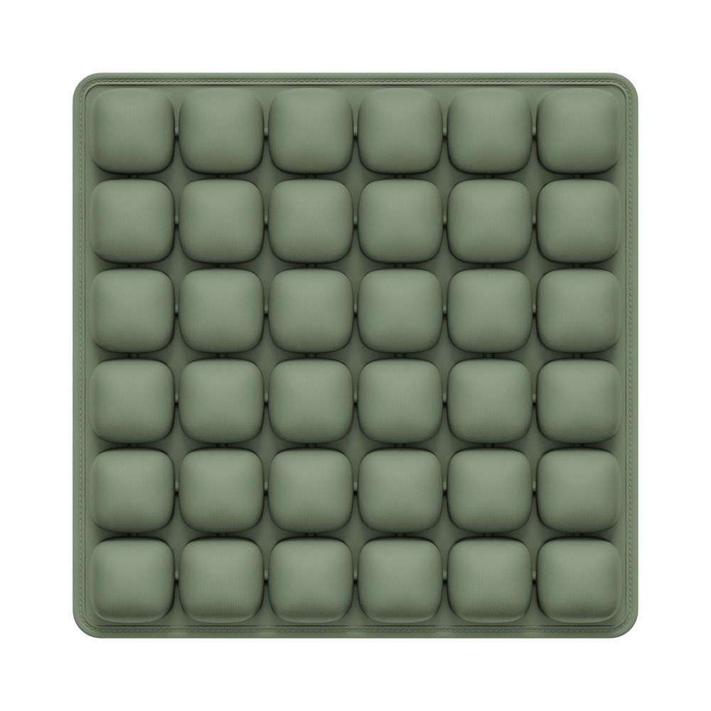 Dark Green Portable 3D Aircell Travel Inflatable Seat Cushion with Built-in Pump