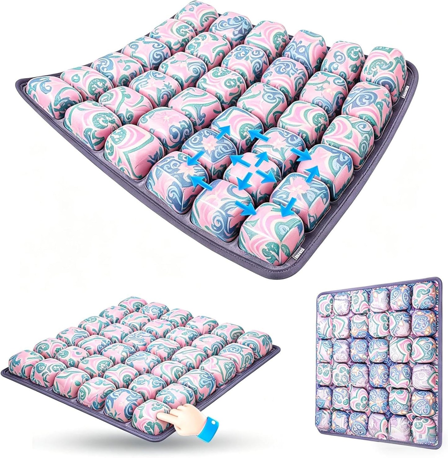 Bohemian Style Portable 3D Aircell Travel Inflatable Seat Cushion