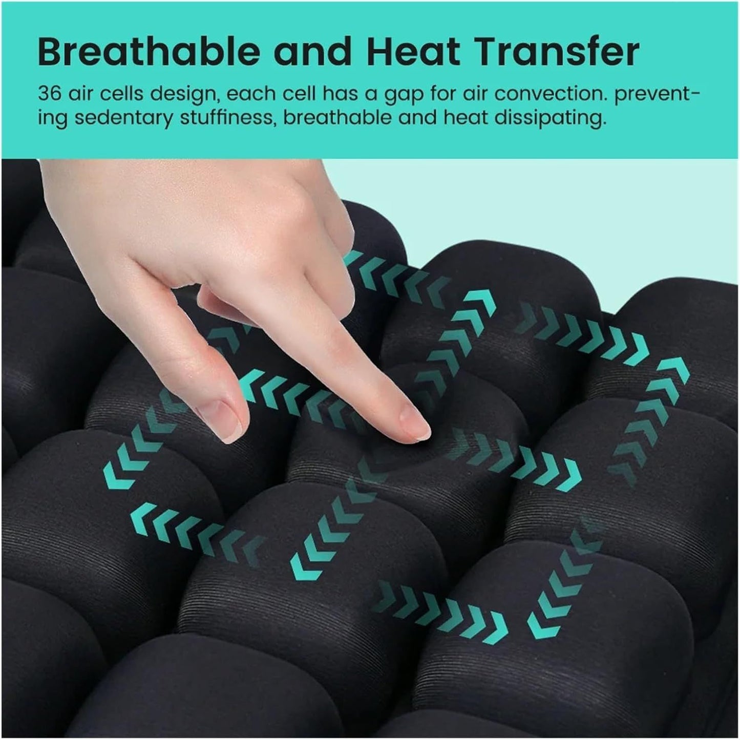 Bohemian Style Portable 3D Aircell Travel Inflatable Seat Cushion