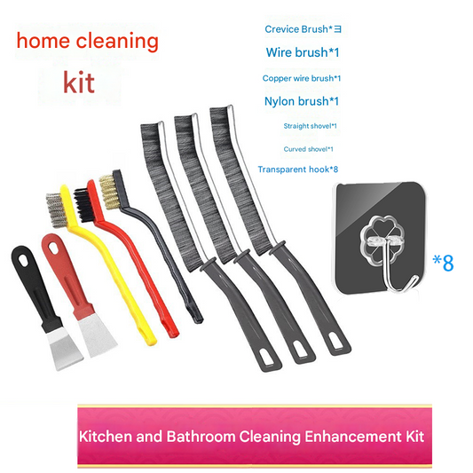 8-Piece   Cleaning Brush Set（Includes 8 transparent hooks）