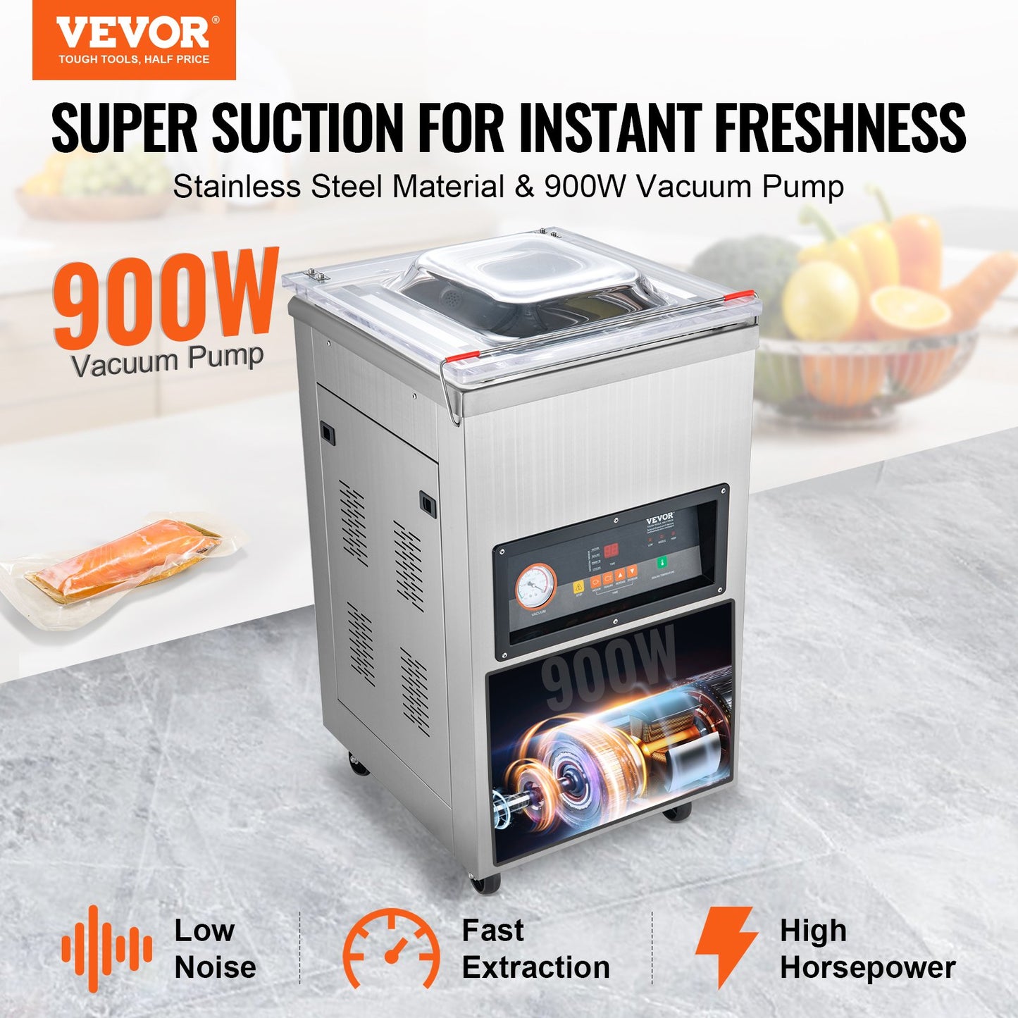 Vevor DZ-400/2E Automatic Extra Deep Food Vacuum Sealing Packing Machine 220V