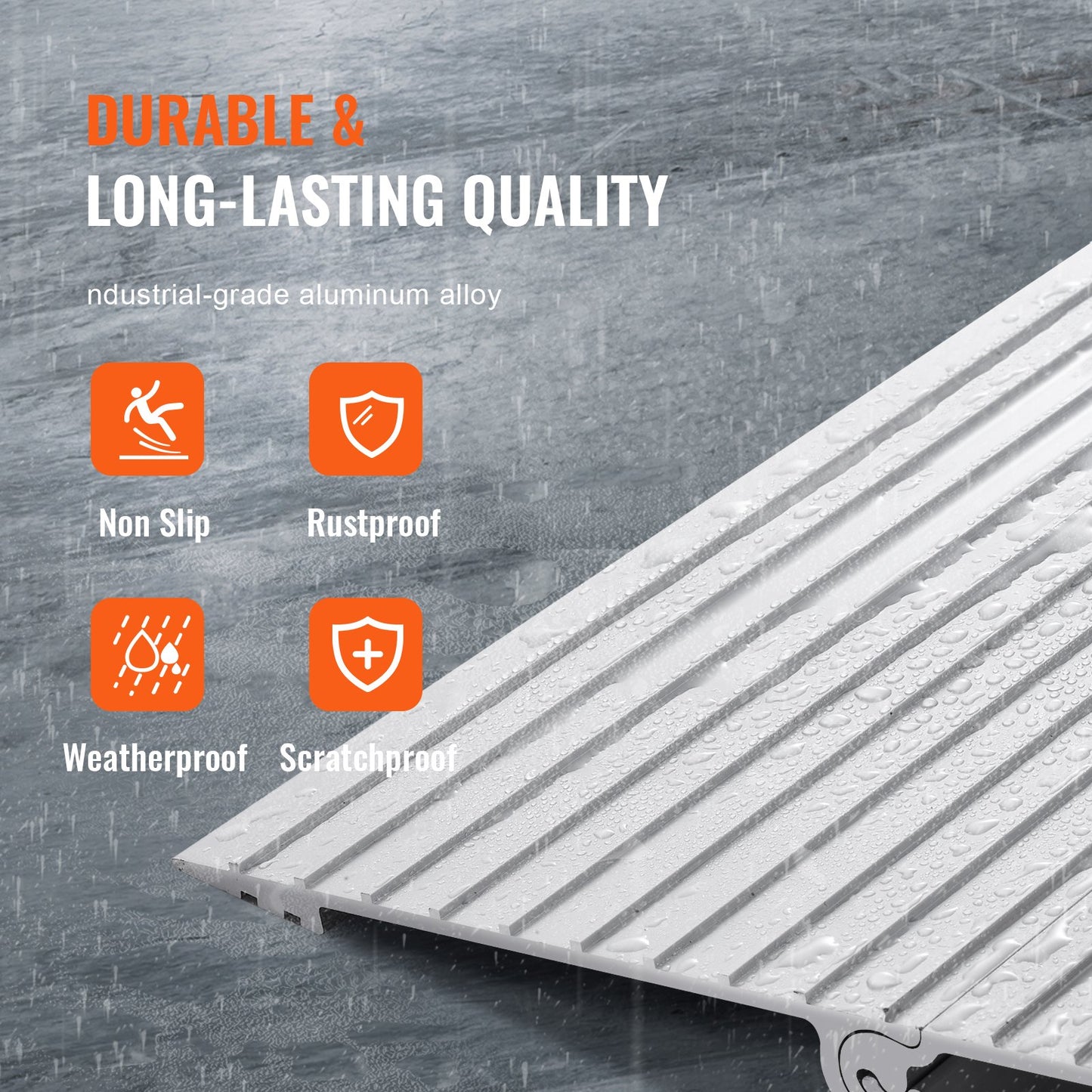 VEVOR Door Threshold Ramp, 1" Rise, 800 lbs Load Capacity