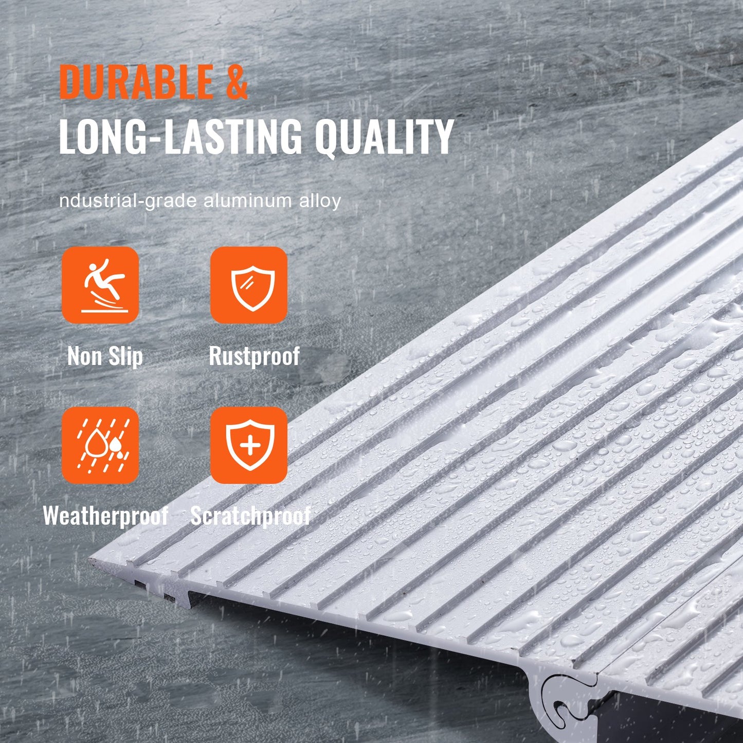 VEVOR Door Threshold Ramp, 2" Rise, 800 lbs Load Capacity