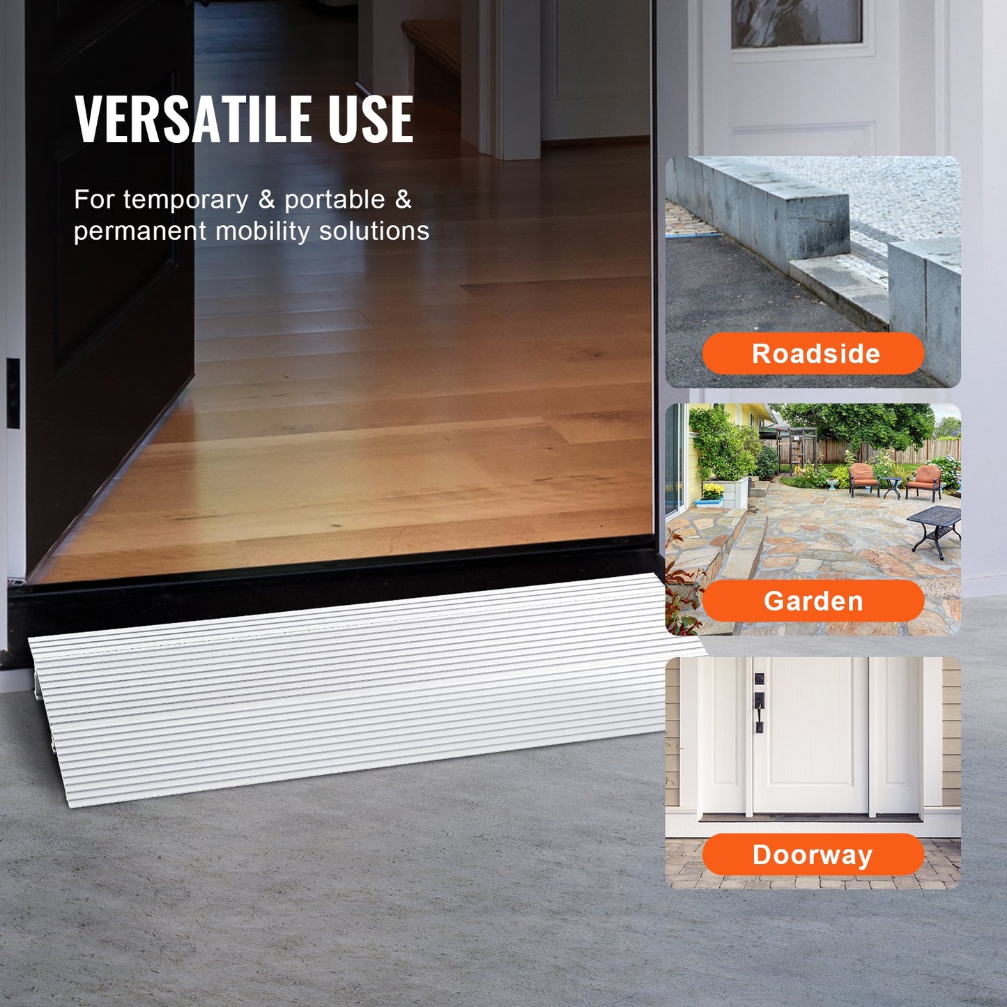 VEVOR Door Threshold Ramp, 2" Rise, 800 lbs Load Capacity