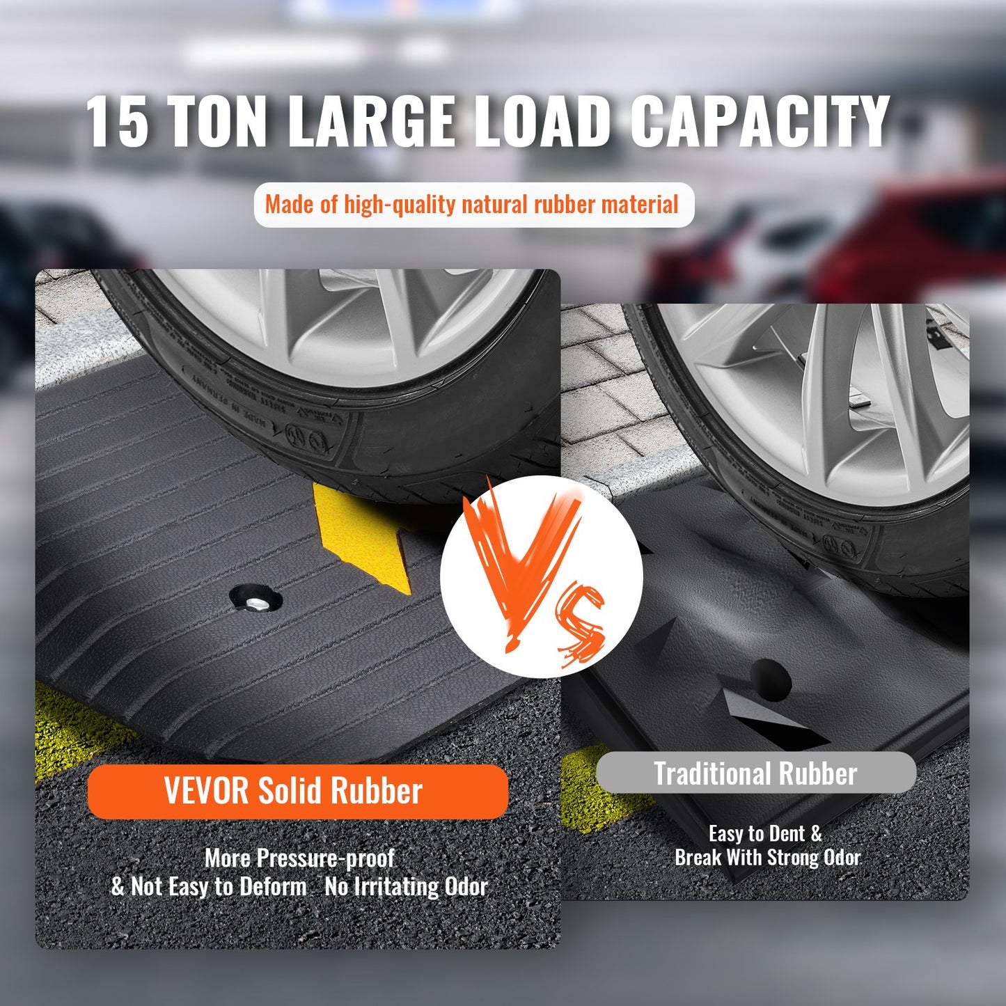 VEVOR Upgraded Rubber Threshold Ramp, 3.8 cm Rise Wheelchair Ramp