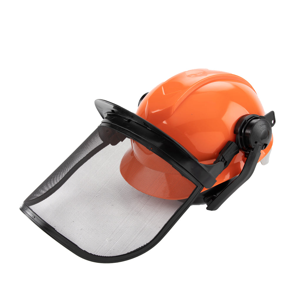 Chainsaw Brushcutter Hard Hat Safety Helmet Face Shield With Visor
