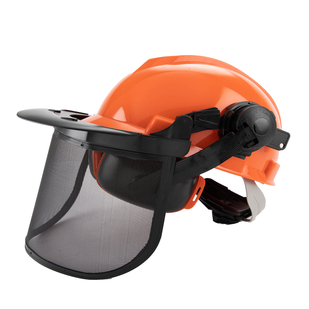 Chainsaw Brushcutter Hard Hat Safety Helmet Face Shield With Visor