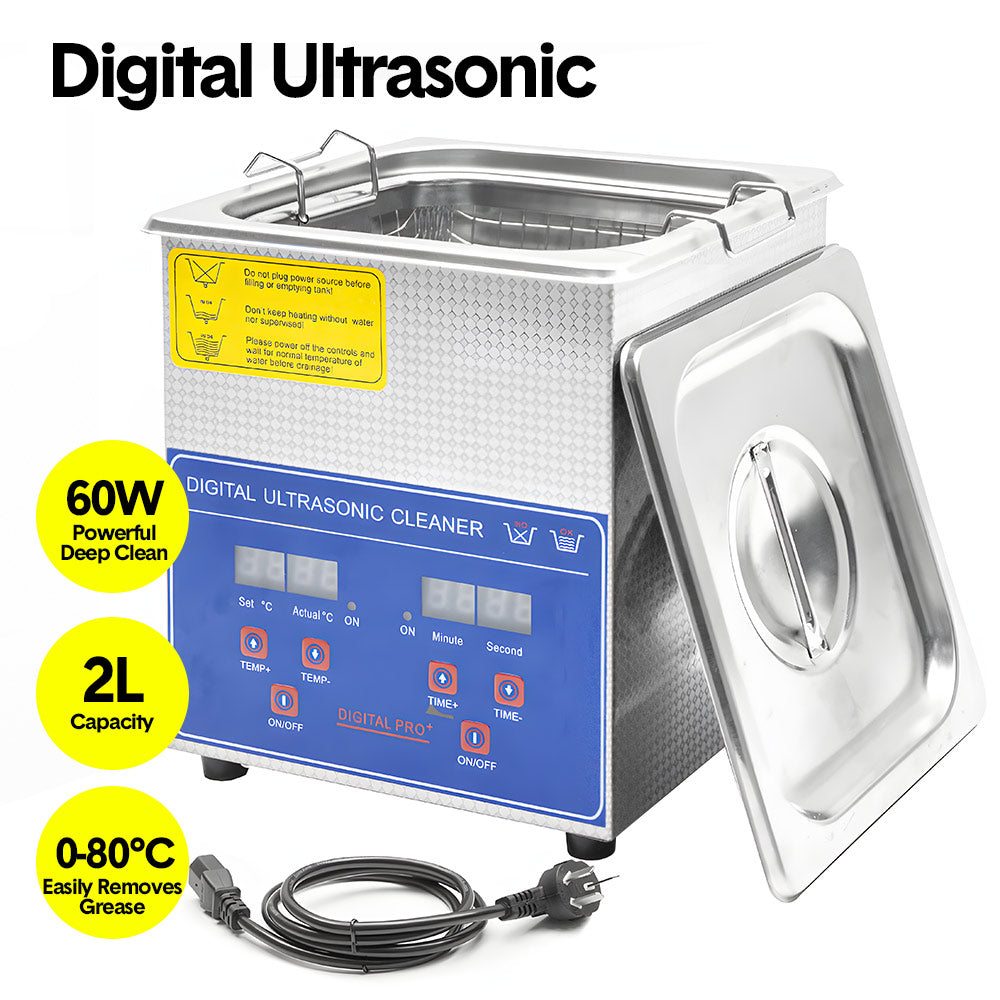 2L Ultrasonic Cleaner Lab-Grade Stainless Steel Ultrasonic Cleaning Machine