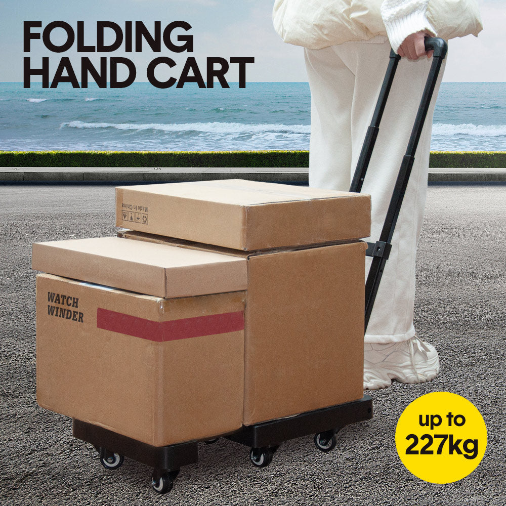 6-Wheel Folding Hand Truck Heavy Duty 227kg Capacity