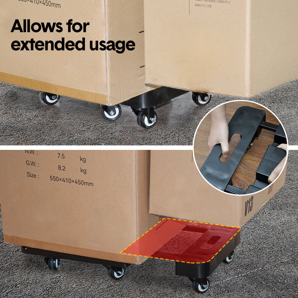 6-Wheel Folding Hand Truck Heavy Duty 227kg Capacity