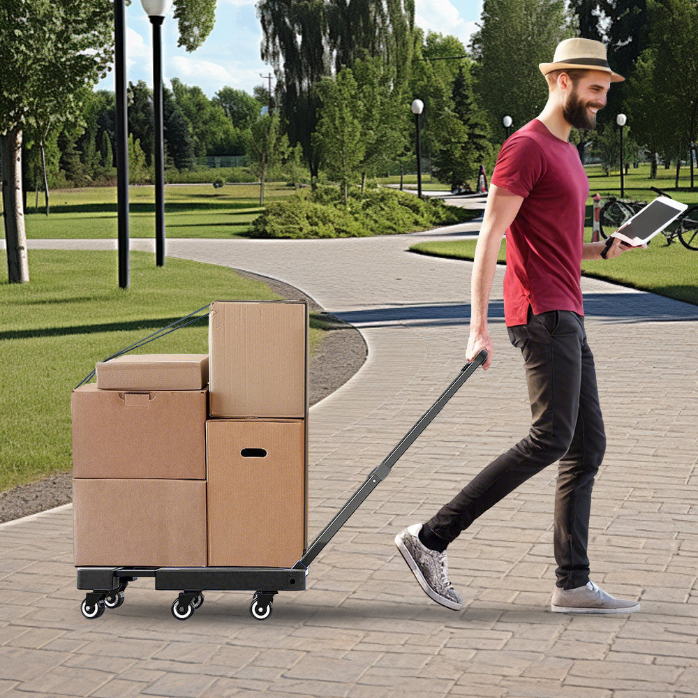 6-Wheel Folding Hand Truck Heavy Duty 227kg Capacity