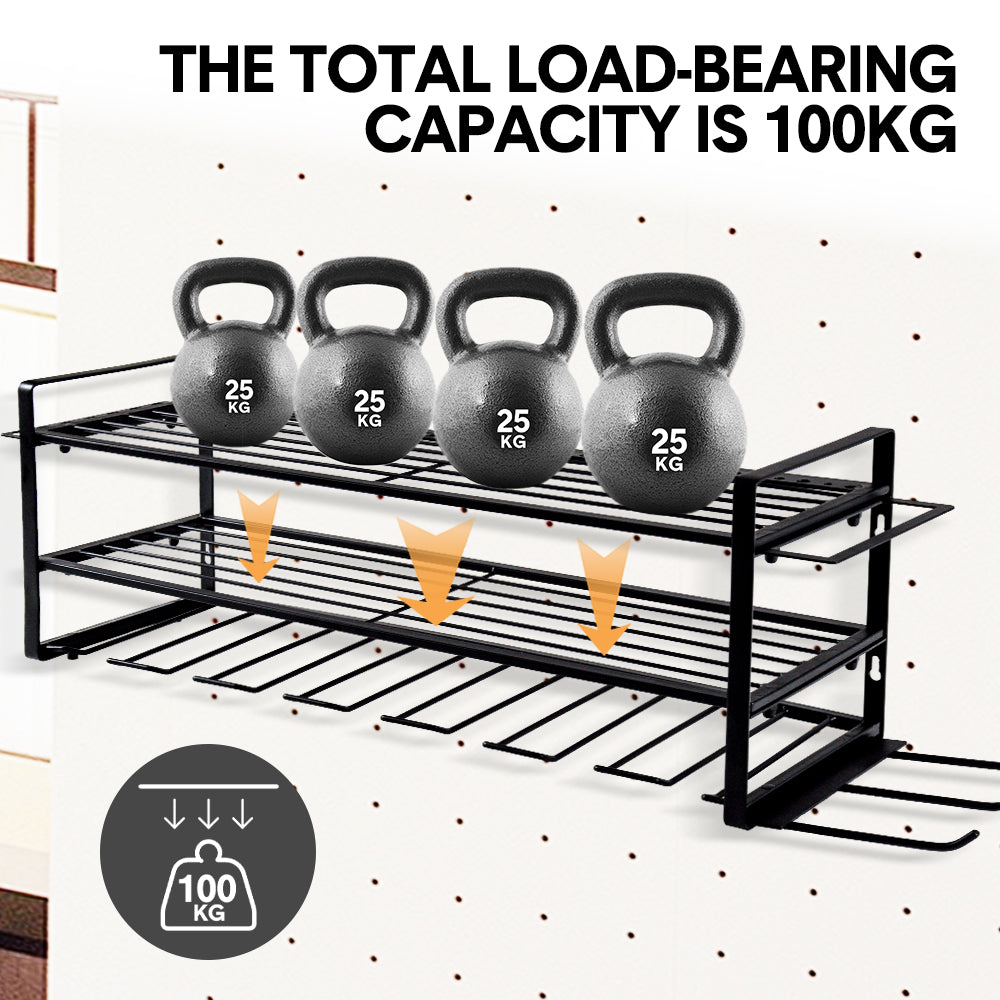Power Tool Organizer Wall Mount 7 Drill Holder 3 Layer Heavy Duty