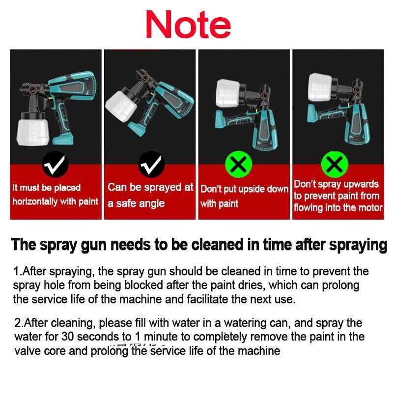 1400ml Cordless High Pressure Spray Gun Flow Adjustable Spray Gun