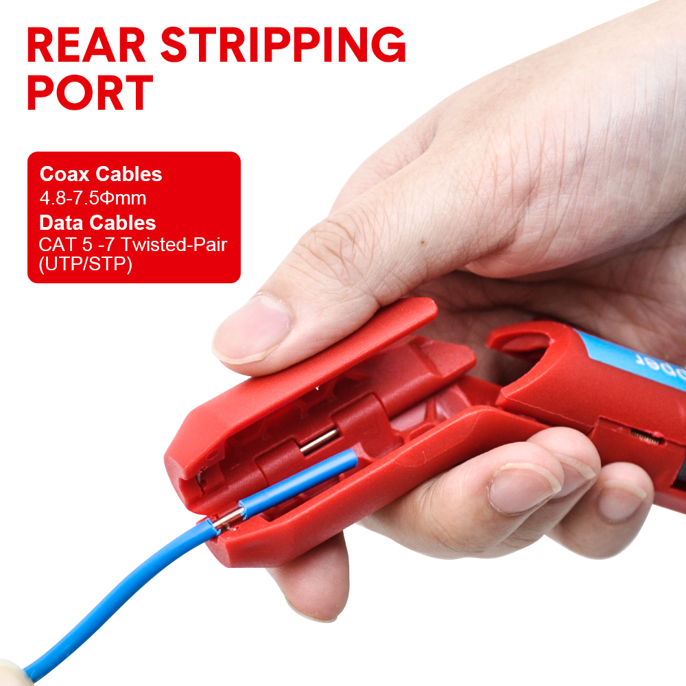 Wire Stripper Ergonomic Curved Handle Cable Stripping Splitting Cut Tool