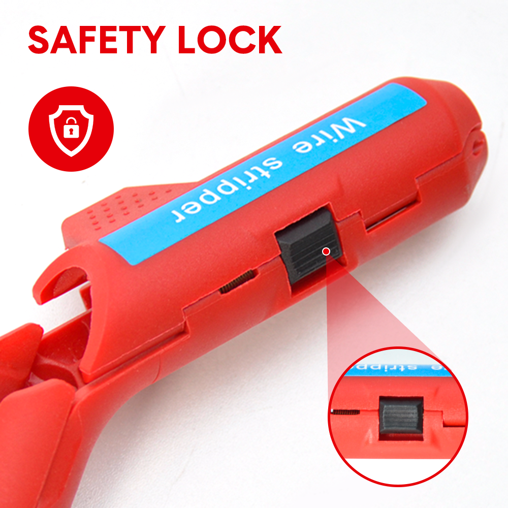 Wire Stripper Ergonomic Curved Handle Cable Stripping Splitting Cut Tool