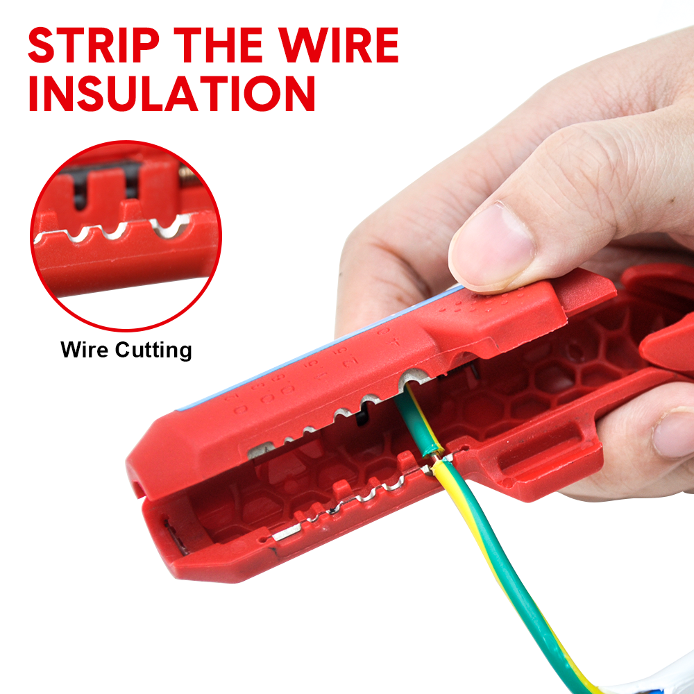 Wire Stripper Ergonomic Curved Handle Cable Stripping Splitting Cut Tool