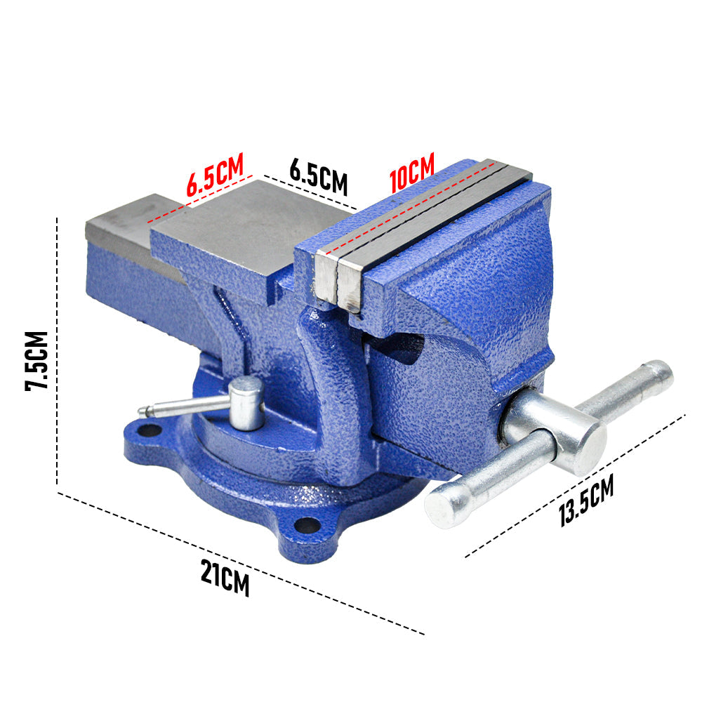 Heavy Duty 4" Bench Vice Table-Top Clamp Vise with Anvil Swivel Base