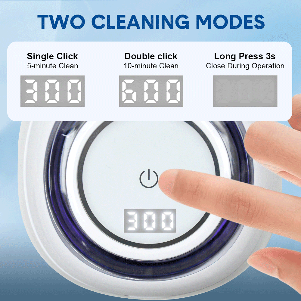 Ultrasonic UV Cleaner Portable 42khz Dual Mode Cleaner