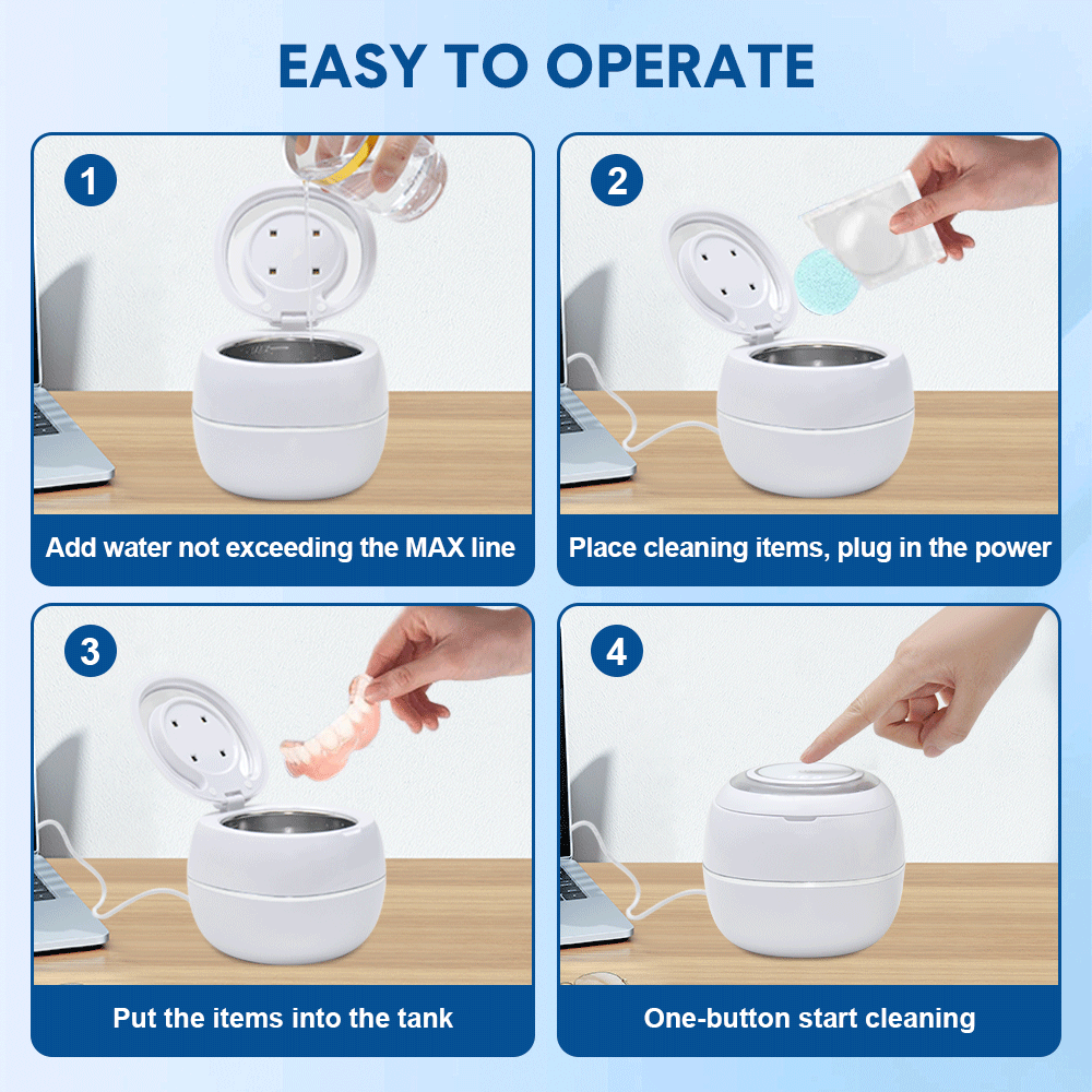 Ultrasonic UV Cleaner Portable 42khz Dual Mode Cleaner