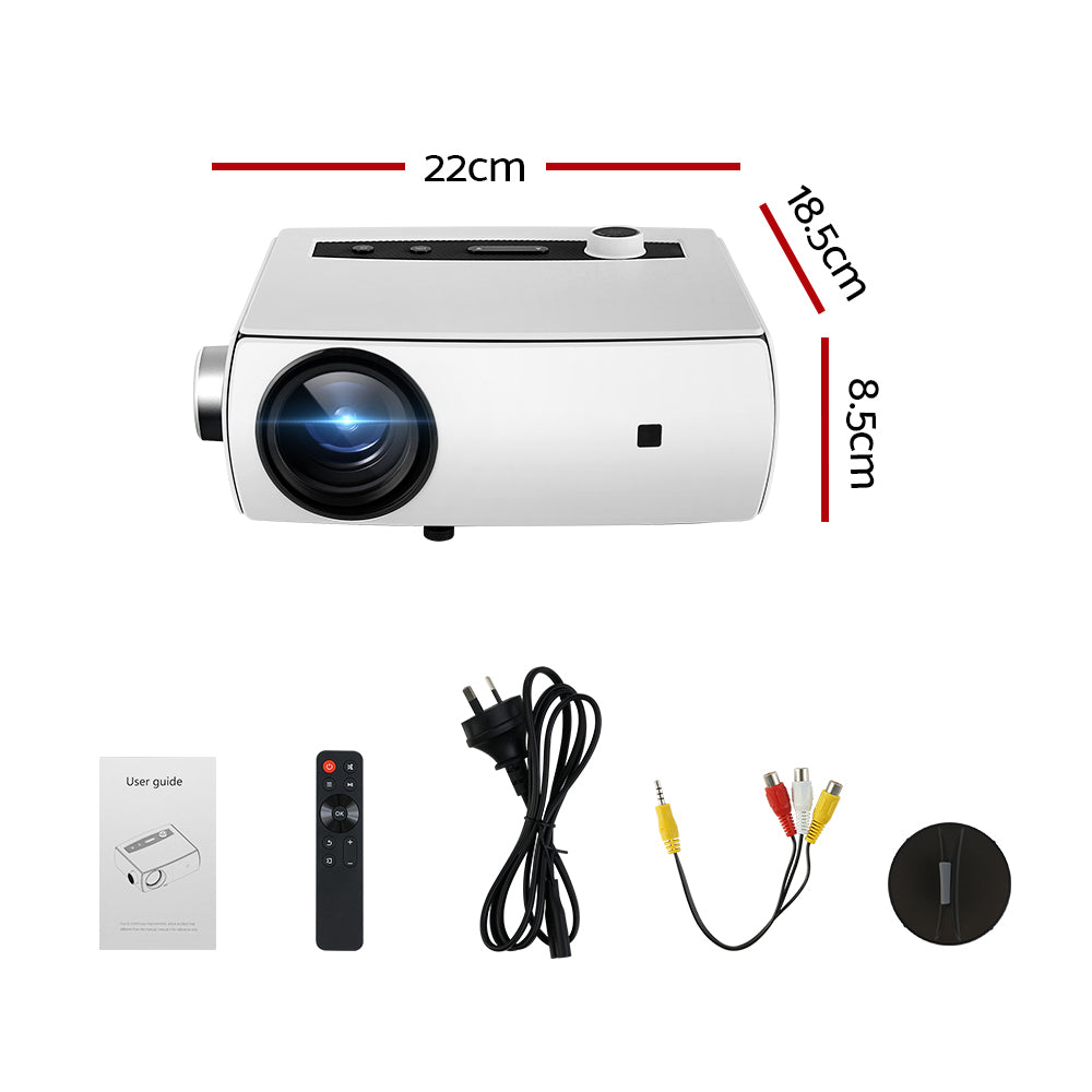 Devanti Mini Video Projector Wifi USB HDMI Portable Home Movie