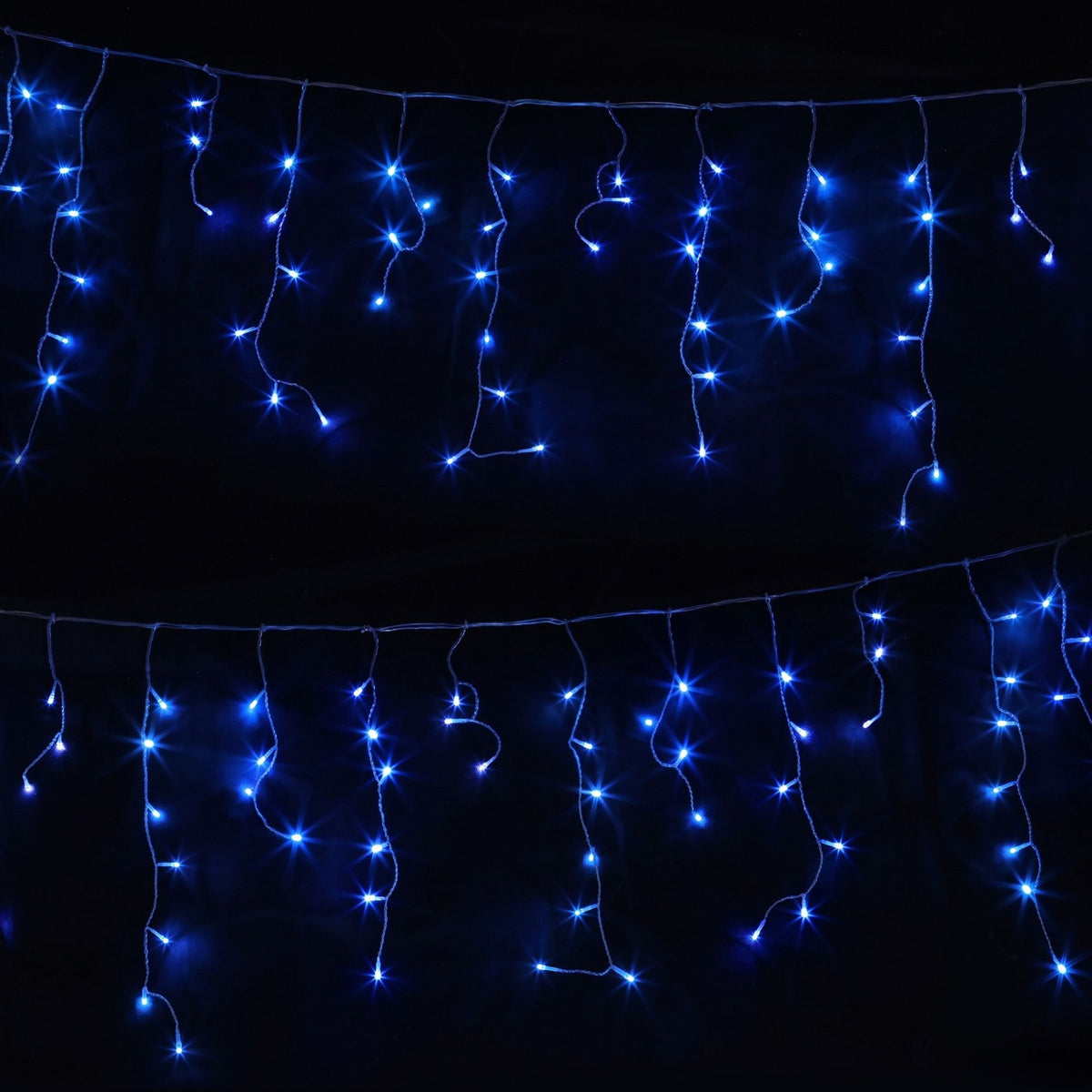 32M Christmas Lights Solar Icicle String Lights Blue