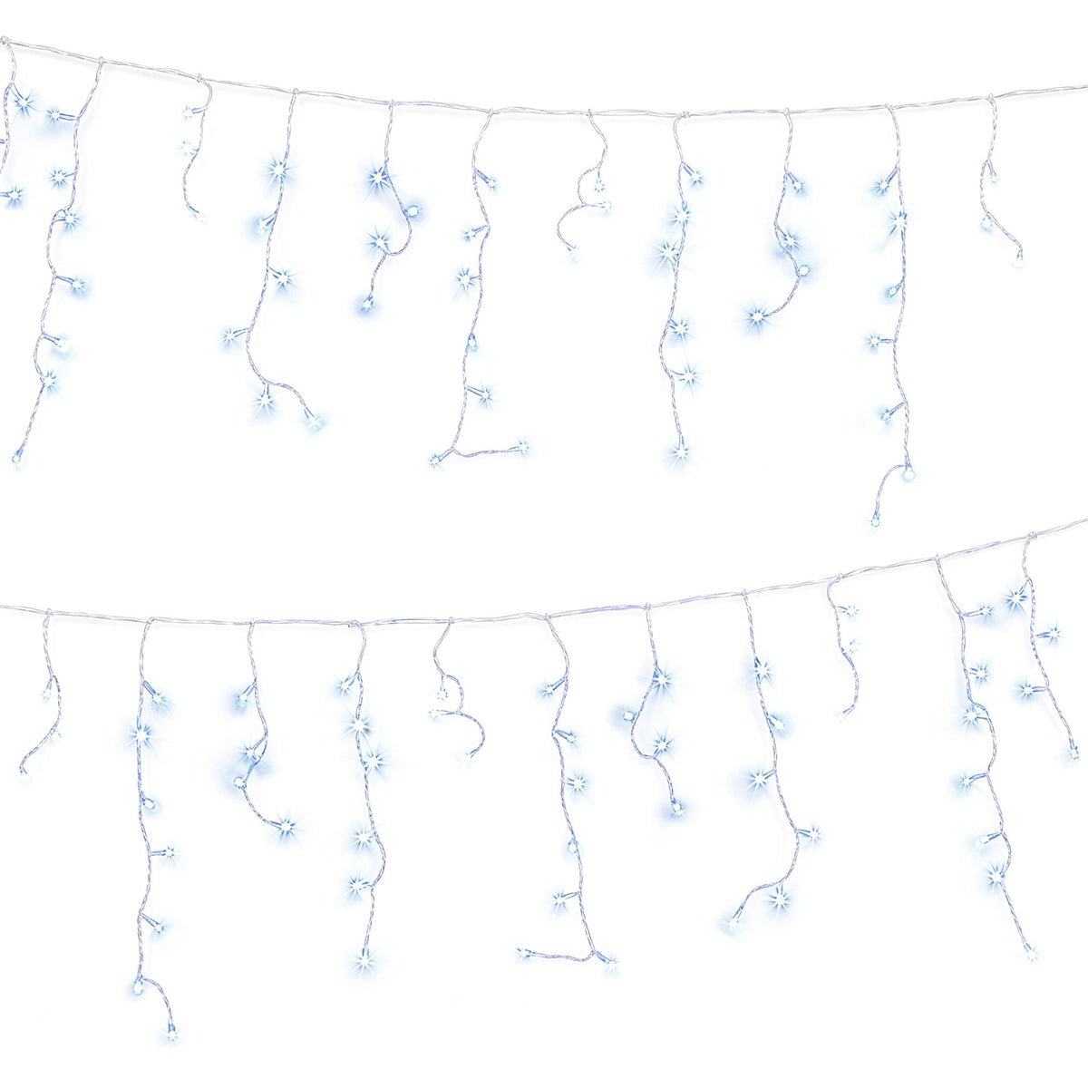 32M Christmas Lights Solar Icicle String Lights Cool White