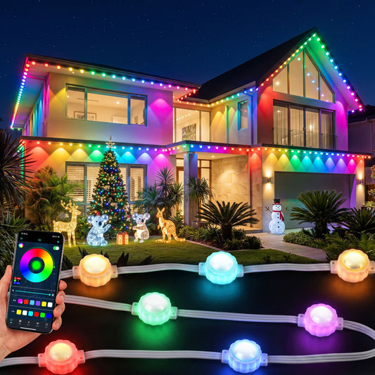 30M Christmas Permanent Outdoor Lights Smart Eaves