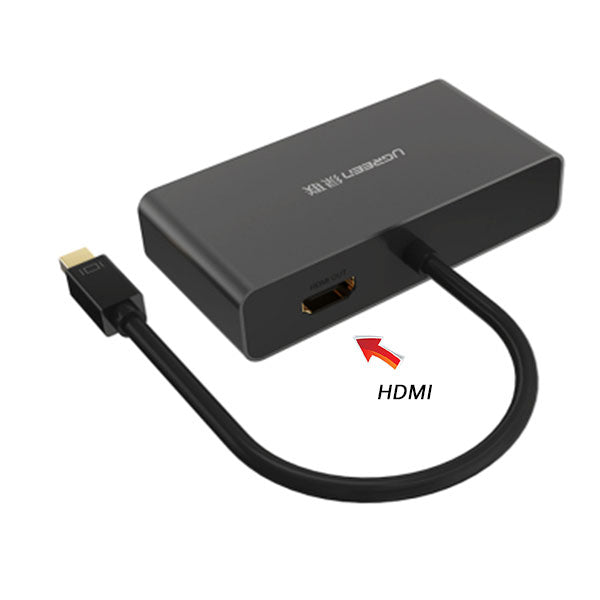 UGREEN 3-in-1 Mini DisplayPort to HDMI&VGA&DVI converter - black